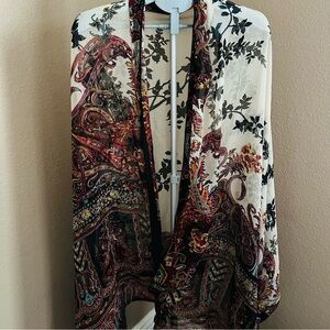 Large Silk Chiffon shawl 90”x40”